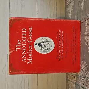 Vintage | 1969 "The Annotated Mother Goose" Hard Cover Book w/ Dust Jacket